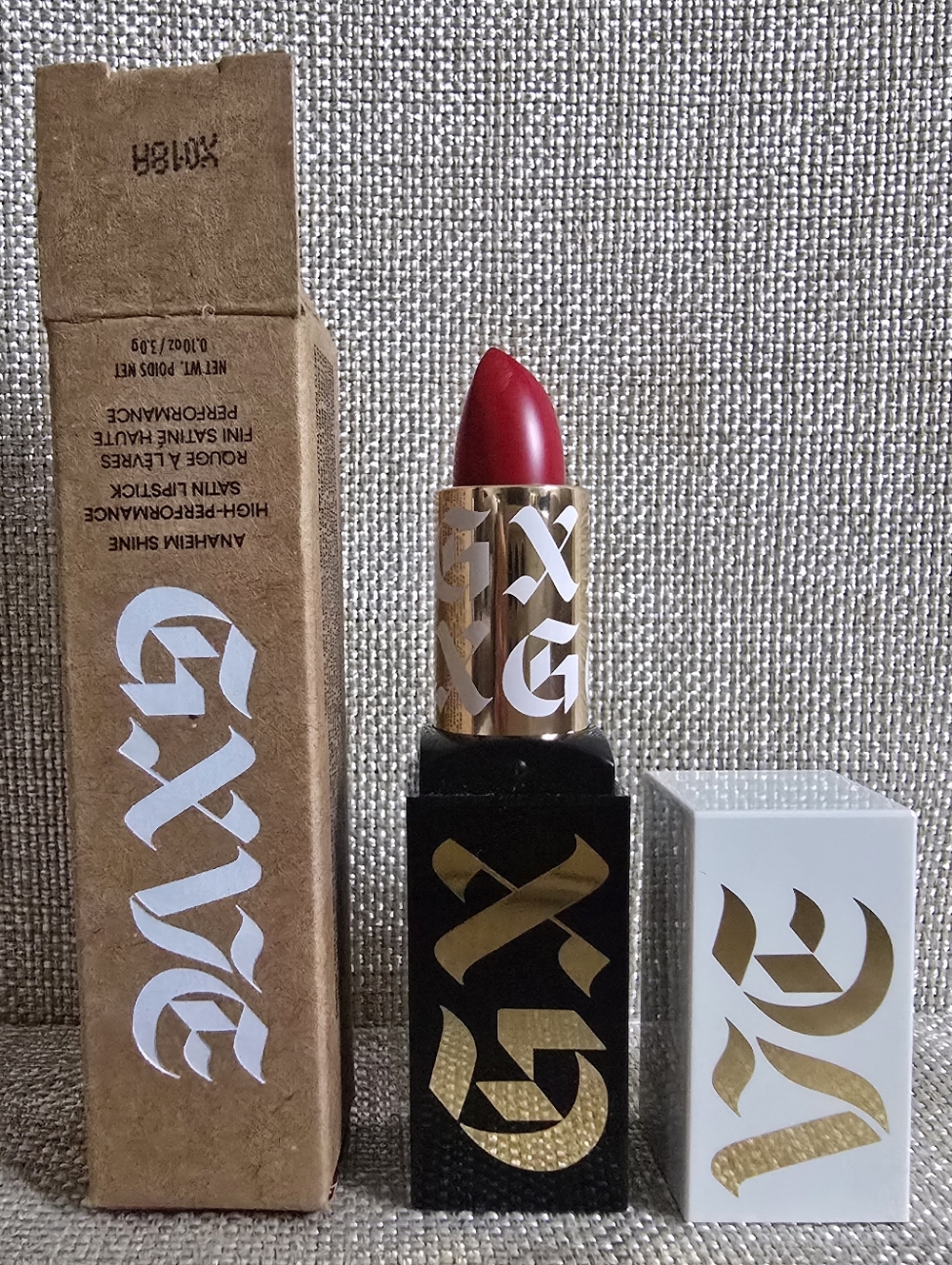 NIB GXVE Gwen Stefani Satin Lipstick Anaheim Shine In Original Recipe Red